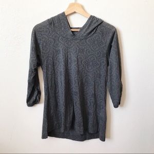 Columbia • Gray Floral Patterned Shirt Hoodie